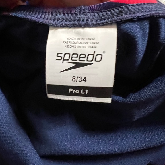 Speedo Pro LT Red White and Blue Relay Back One Piece 8/34 NWT - Picture 5 of 7